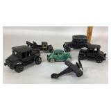 Cast Iron Toy Cars and Airplane