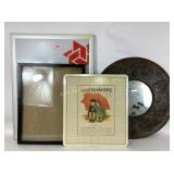 Assorted wall art and blank canvas boards