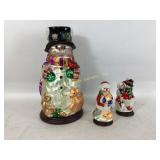 Box of assorted glass Christmas ornaments, very