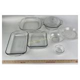 Anchor Hocking casserole dishes, glassbake pie