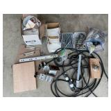 Hardware: hex head bolts, shipping label holders,