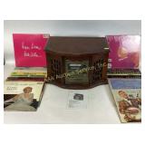 Record/CD Player plus an assortment of records