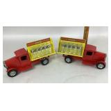Metalcraft Coca-Cola Delivery Trucks With Bottles