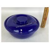 Fiesta Cobalt Blue Covered Casserole Dish
