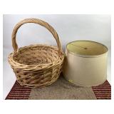 Home Decor: Large woven basket, lightly used