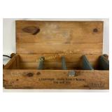 EMPTY Wooden ammo crate for 2- cartridge 105mm