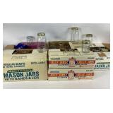 12 regular Court Mason jars, 8 oz jelly jars,