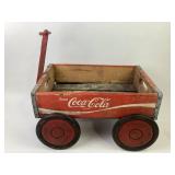 Wooden Coca Cola wagon, Wheels are loose