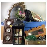 Mickey mouse vinyl records, plastic mirror,