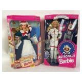 Astronaut Barbie and Colonial Barbie - Boxes are