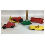 Auburn Rubber Truck, Train Cars, Bulldozer, and Co