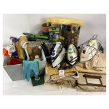 Pruners, irons, tablecloths, runners, diffuser,