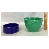 Fiesta Kitchen Kraft Green Bowl and Cobalt Blue Ro
