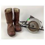 Skil 5150  circular saw, menï¿½s 9.5 leather boots,