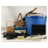 New in box bathroom faucet kit, outdoor bucket, 2