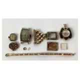 Womenï¿½s wristwatches, watch works, parts incl.