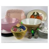 Four (4) ceramic serving platters