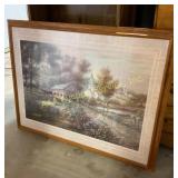 Carl Valente Razzberry Creek Crossing Framed