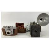 Brownie No. 2 box camera, Ansco Memar pronto