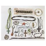 Costume Jewelry: necklaces, bracelets, rings,