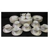 CX146 Roses China with 6 place settings and sugar