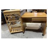 Student desk on wheels : 27.5in H x 30.5in W x