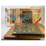 (4) Sportcraft dart boards, in open box, cart