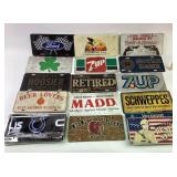 License plates: Ford, Texas, Indiana, seven Notre