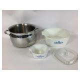 Corning Ware Blue Cornflower casserole dishes.