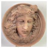 Clay face wall hanger, heavy