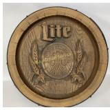 Miller lite beer barrel head display