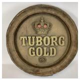 Tuborg Gold beer barrel head display