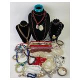 Collection of costume jewelry: necklaces &