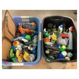 Cleaning supplies: tile cleaner, shoe cleaning