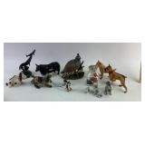 Animal Figurines for cabinet/shelf decor, glass