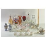 Pink Crackle Glass Vase, Glass Decanters, Porcelai
