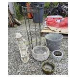 Plant Stand 2 Tier, Garden Statue Girl with Cat