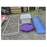 Aluminum Cot Frame, Plastic Sink, Metal Slide &