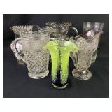 Teleflora tulip Murano style art glass vase.