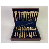 International Stainless gold plated flatware in