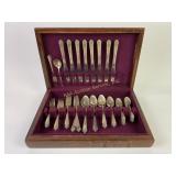 Rogers & Bros silverplate flatware in velvet