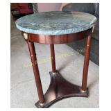 Bombay Company Empire style marble top side table