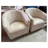 Pair of Natuzzi Editions Veronica swivel chairs