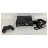 Xbox 360 with controller and headphones, untested