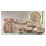 Cooksville carnation wind blown plates, saucers,