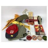 Boy Scout memorabilia, sashes, booklets, belts,