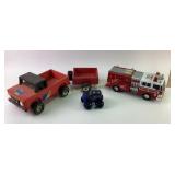 Buddy L rescue fire truck toy. Wood pickup truck