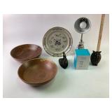 Cast iron owl lantern.  Cast iron #6 iron.  Pair