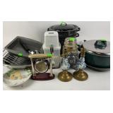 Swing-a-way hand crank ice crusher.  Enameled