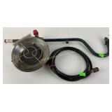 Mr. Heater propane heater.  Coleman propane tank